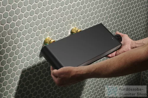 Hansgrohe ACTIVERA Select S Ecosmart termosztátos zuhany csaptelep rudas zuhanyszettel, matt fekete 28087670