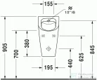 Duravit ME by Starck öblítőperem nélküli Duravit Rimless piszoár, 0,5 l, 2809300000 ( 280930 )