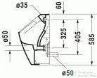 Duravit ME by Starck öblítőperem nélküli Duravit Rimless piszoár, 0,5 l, HygieneGlaze felület 2809302000 ( 280930 )