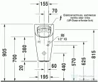Duravit ME by Starck öblítőperem nélküli elektronikus (hálózat) Rimless piszoár, 0,5 l 2809310093 ( 280931 )