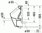 Duravit ME by Starck öblítőperem nélküli elektronikus (hálózat) Rimless piszoár, 0,5 l HygieneGlaze felület 2809312093 ( 280931 )