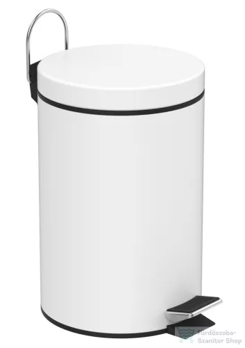 AQUALINE SIMPLE LINE szemetes kosár, átm:170x260mm, 3l, fehér (28103)