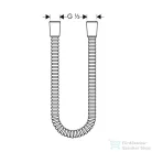 Hansgrohe Axor Fém zuhanycső 1,60 m DN15, króm 28116000