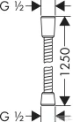 Hansgrohe Sensoflex fém zuhanycső DN15 1,25 m, króm 28132000