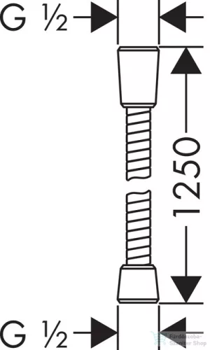 Hansgrohe Sensoflex fém zuhanycső DN15 1,25 m, króm 28132000