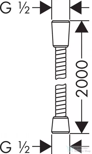 Hansgrohe Sensoflex fém zuhanycső DN15 2,00 m, króm 28134000