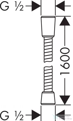 Hansgrohe Sensoflex fém zuhanycső DN15 1,6 m, króm 28136000