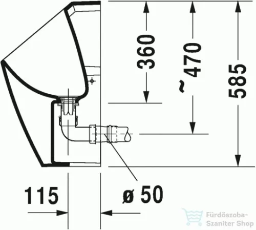 Duravit ME by Starck öblítés nélküli száraz piszoár 2814300000 ( 281430 )