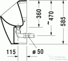 Duravit ME by Starck öblítés nélküli száraz piszoár HygieneGlaze felület 2814302000 ( 281430 )