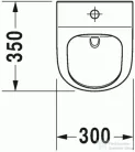 Duravit ME by Starck öblítőperem nélküli felső bekötésű Rimless piszoár, 0,5 l, 2815300000 ( 281530 )