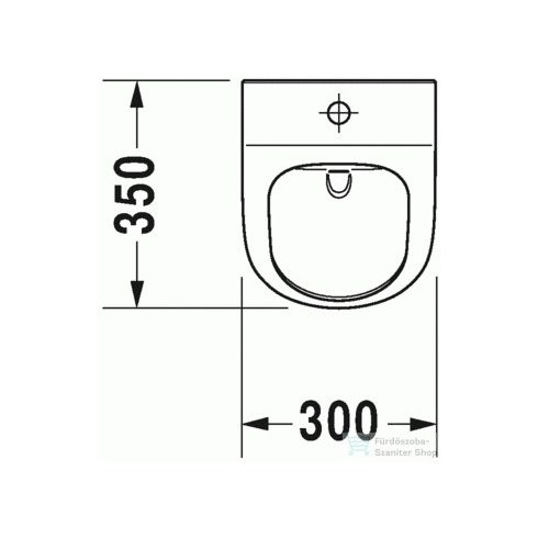 Duravit ME by Starck öblítőperem nélküli felső bekötésű Rimless piszoár, 0,5 l, 2815300000 ( 281530 )