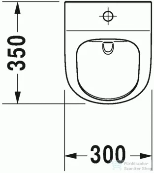 Duravit ME by Starck öblítőperem nélküli felső bekötésű Rimless piszoár, 0,5 l, légymatricával 2815300007 ( 281530 )