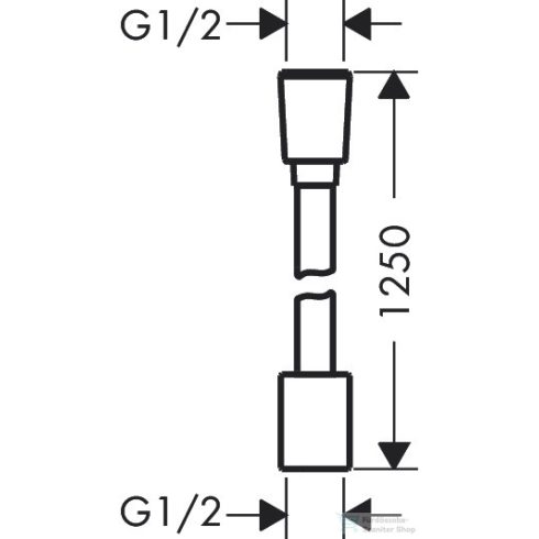 Hansgrohe Designflex 125 cm-es textil gégecső,szálcsiszolt bronz 28220140