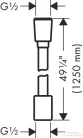 Hansgrohe AXOR SHOWERSOLUTIONS 125 cm-es textilszálas zuhanycső,polírozott fekete króm 28227330
