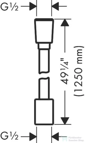Hansgrohe AXOR SHOWERSOLUTIONS 125 cm-es textilszálas zuhanycső,matt fekete 28227670