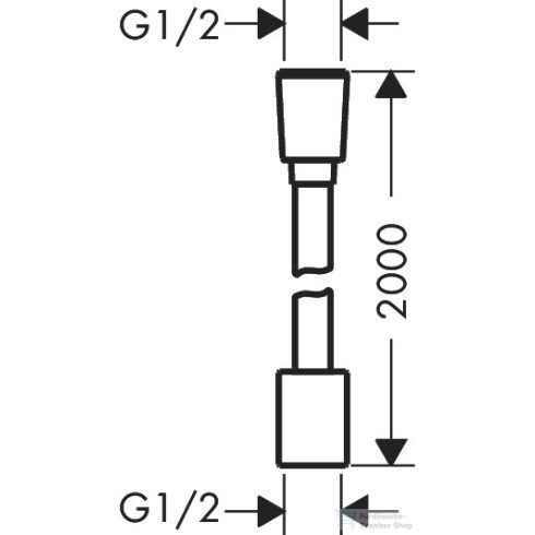 Hansgrohe Designflex 200 cm-es textil gégecső,króm 28230000