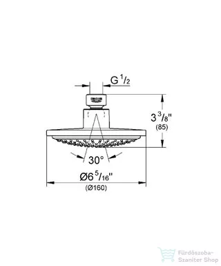 Grohe EUPHORIA COSMOPOLITAN 160 fejzuhany,Króm 28233000