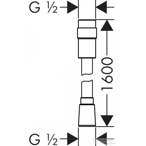 Hansgrohe ISIFLEX 160cm-es gégecső, mennyiségszabályozóval, króm 28248000