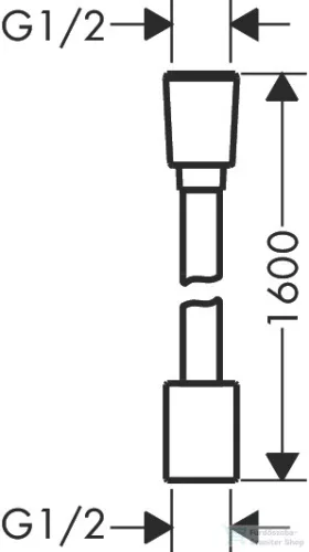 Hansgrohe AXOR SHOWERSOLUTIONS 160 cm-es textilszálas zuhanycső,szálcsiszolt fekete króm 28259340