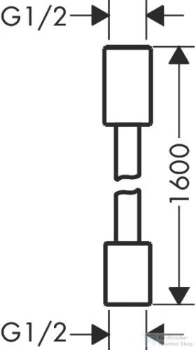 Hansgrohe AXOR SHOWERSOLUTIONS 160 cm-es textilszálas zuhanycső,króm 28261000