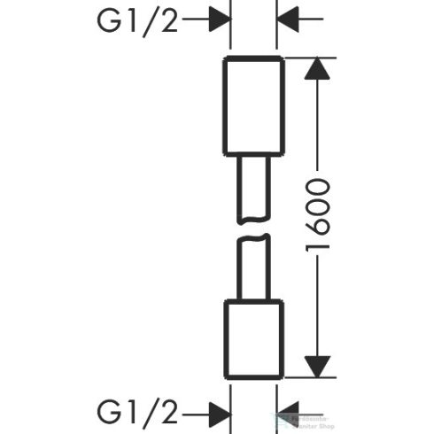 Hansgrohe AXOR SHOWERSOLUTIONS 160 cm-es textilszálas zuhanycső,szálcsiszolt bronz 28261140