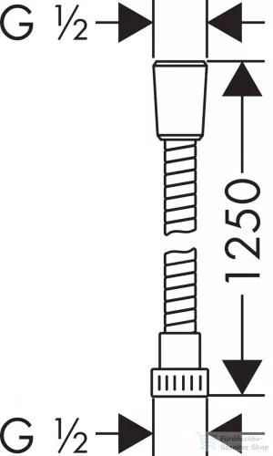 Hansgrohe Metaflex 1250mm zuhanycső, króm 28262000