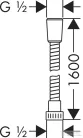 Hansgrohe Metaflex zuhanycső DN15 1,60 m, króm  28266000