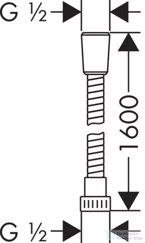 Hansgrohe Metaflex zuhanycső DN15 1,60 m, króm  28266000