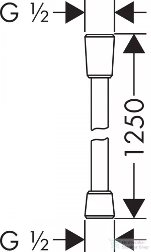 Hansgrohe ISIFLEX 125cm-es gégecső, króm 28272000