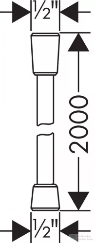 Hansgrohe ISIFLEX 200cm-es gégecső, króm 28274000