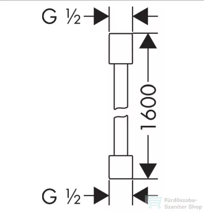 Hansgrohe Axor Starck 160 cm-es zuhanycső,DN15 x DN15,szálcsiszolt arany hatású 28286250
