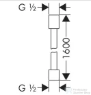 Hansgrohe Axor Starck 160 cm-es zuhanycső,DN15 x DN15,polírozott vörös arany hatású 28286300