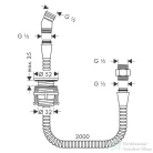 Hansgrohe Kádperemre szerelhető zuhanytartó DN15, króm 28307000