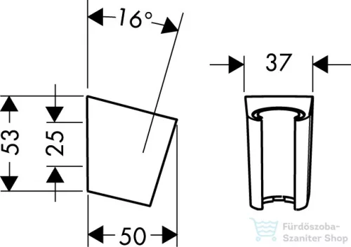Hansgrohe Porter'S zuhanytartó, matt fehér 28331700
