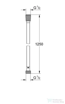 Grohe Silverflex 125 cm-es zuhanygégecső,króm 28362001