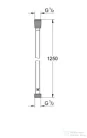 Grohe Silverflex 125 cm-es zuhanygégecső,Supersteel 28362DC1