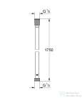 Grohe SILVERFLEX 175 cm-es gégecső,Hard Graphite 28388A01
