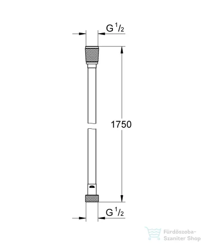 Grohe SILVERFLEX 175 cm-es gégecső,Supersteel 28388DC1