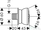 Hansgrohe Bodyvette oldalzuhany DN15, króm 28466000