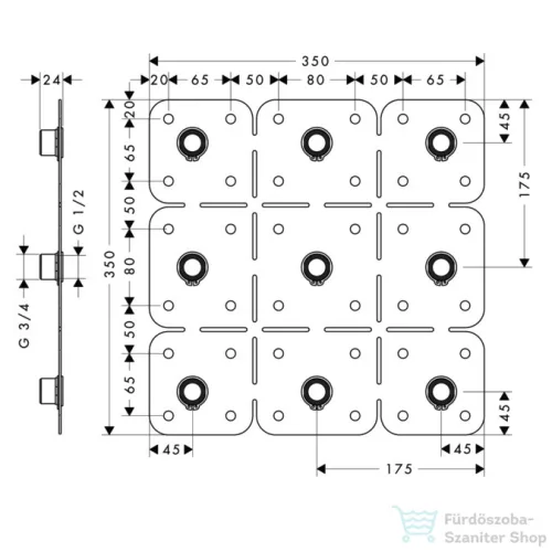 Hansgrohe Axor beépítési alkatrész 28470180