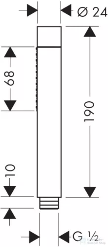 Hansgrohe Axor Starck kézizuhany DN15, króm 28532000