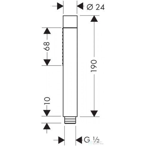 Hansgrohe AXOR STARCK 2 jet kézizuhany,szálcsiszolt sárgaréz hatású 28532950