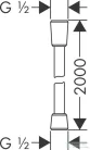 Hansgrohe Axor 2,0 m gégecső 28624000