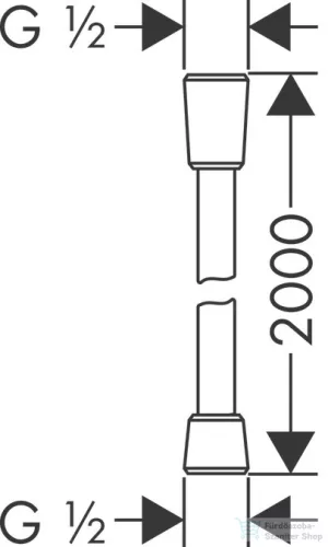 Hansgrohe Axor 2,0 m gégecső 28624000