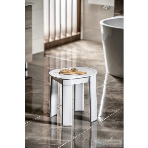 AQUALINE TETRA fürdőszobai szék, 42x41x27cm, fehér (2872)