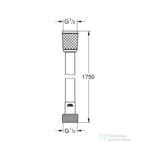 Grohe VITALIOFLEX COMFORT 175 cm-es gégecső,króm 28745002