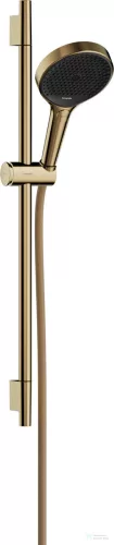 Hansgrohe Rainfinity 130 S Puro 3 jet 65 cm-es,rudas zuhanygarnitúra Designflex textil gégecsővel,polírozott arany 28745990
