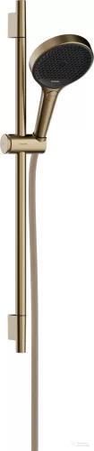 Hansgrohe Rainfinity Ecosmart 130 S Puro 3 jet 65 cm-es,rudas zuhanygarnitúra Designflex textil gégecsővel,szálcsiszolt bronz 28746140