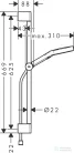 Hansgrohe Rainfinity Ecosmart 130 S Puro 3 jet 65 cm-es,rudas zuhanygarnitúra Designflex textil gégecsővel,szálcsiszolt bronz 28746140