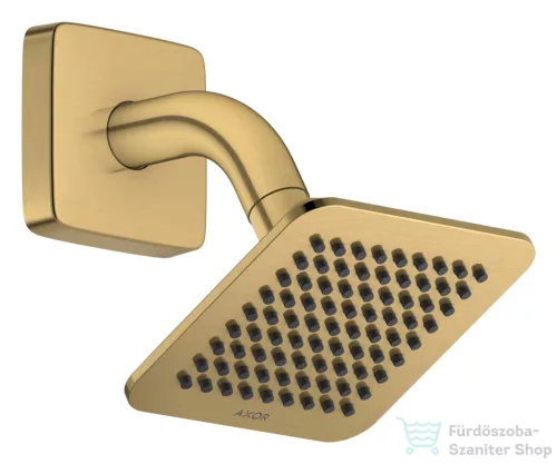 Hansgrohe AXOR CITTERIO C 12x12 cm-es 1 jet Ecosmart esőztető zuhanykarral, szálcsiszolt arany hatású 28810250
